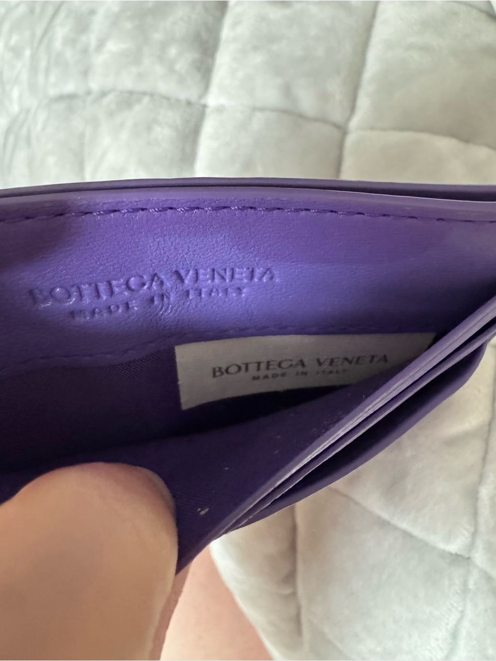 Bottega Veneta Purple Intrecciato Leather Card Case with Original Box & Dust Bag - Picture 5 of 8